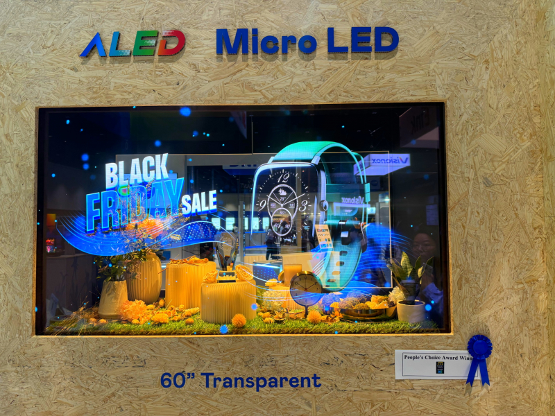 LEYU�پW60����͸����Micro LED�@ʾ���@&rdquo;���Micro LED���g���ê�&rdquo;����Micro LED���͸����֮�OӋ���ԘO�°l�]���ԿɔUչ�ԟo�pƴ�Ӽ��g���죬�߂�600 nitsȫ��������������60%��͸�ʼ����^NTSC 110%�ă����Vɫ����F�����������`����ڸ��N����